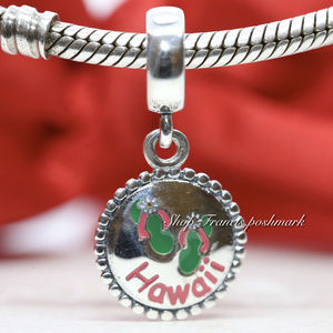 Pandora Hawaii Slippers , Flip Flop Danlge Charm